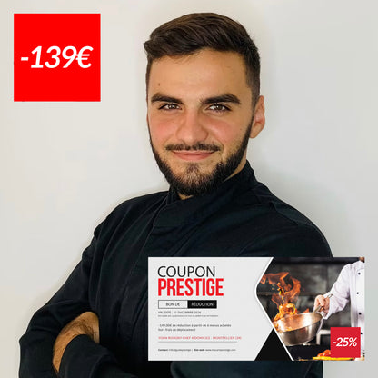 Coupon de réduction de 139€ pour 6 menus Gourmet de chef à -25% avec Yoan Rougny - Montpellier (34)
